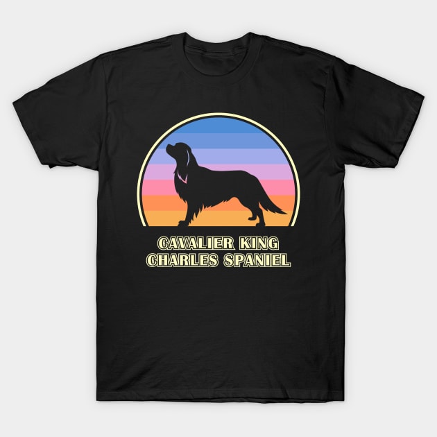 Cavalier King Charles Spaniel Vintage Sunset Dog T-Shirt by millersye